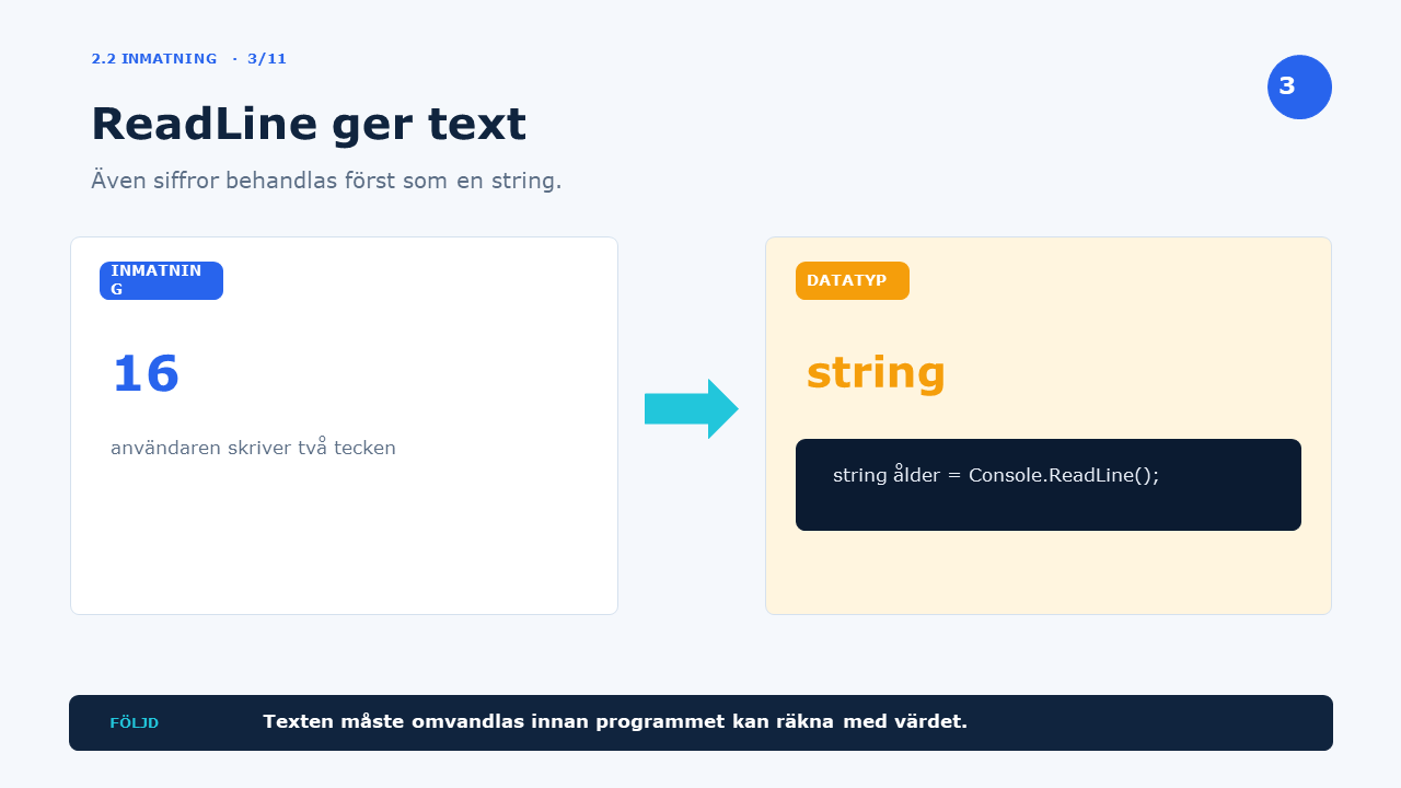 ReadLine ger text