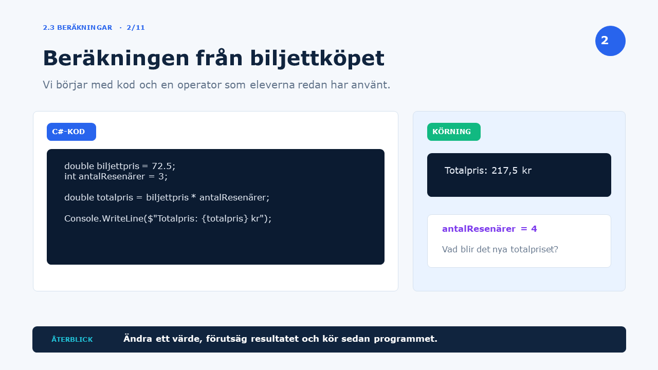 Betalningen från biljettköpet