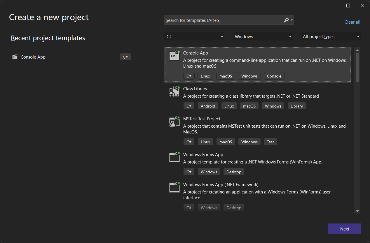 Skapa projektet